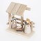 Gerson Christmas Nativity Scene, One-Piece Holy Family Creche Indoor Holiday Decor with Wooden Stable and Resin Figures, 7 inch